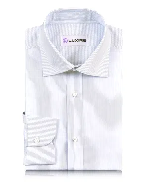 Low Profile Pocket Design Lightweight Feel Brembana Blue Hairline Stripes on White