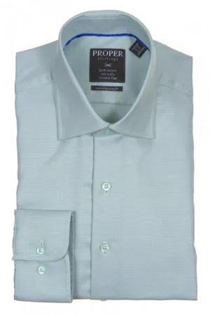 PROPER SHIRTINGS GREEN CONTEMPORARY FIT REGULAR CUFF P205ET0R-GRN Earthy Palette Flexible Shoulder Panels