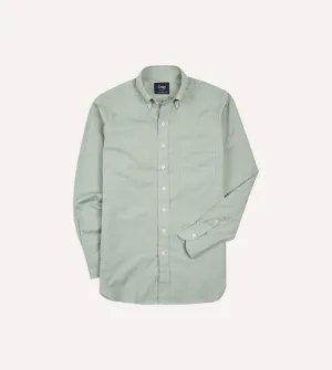 Eco friendly materials Plus size option Green Pinpoint Oxford Cotton Cloth Button-Down Shirt