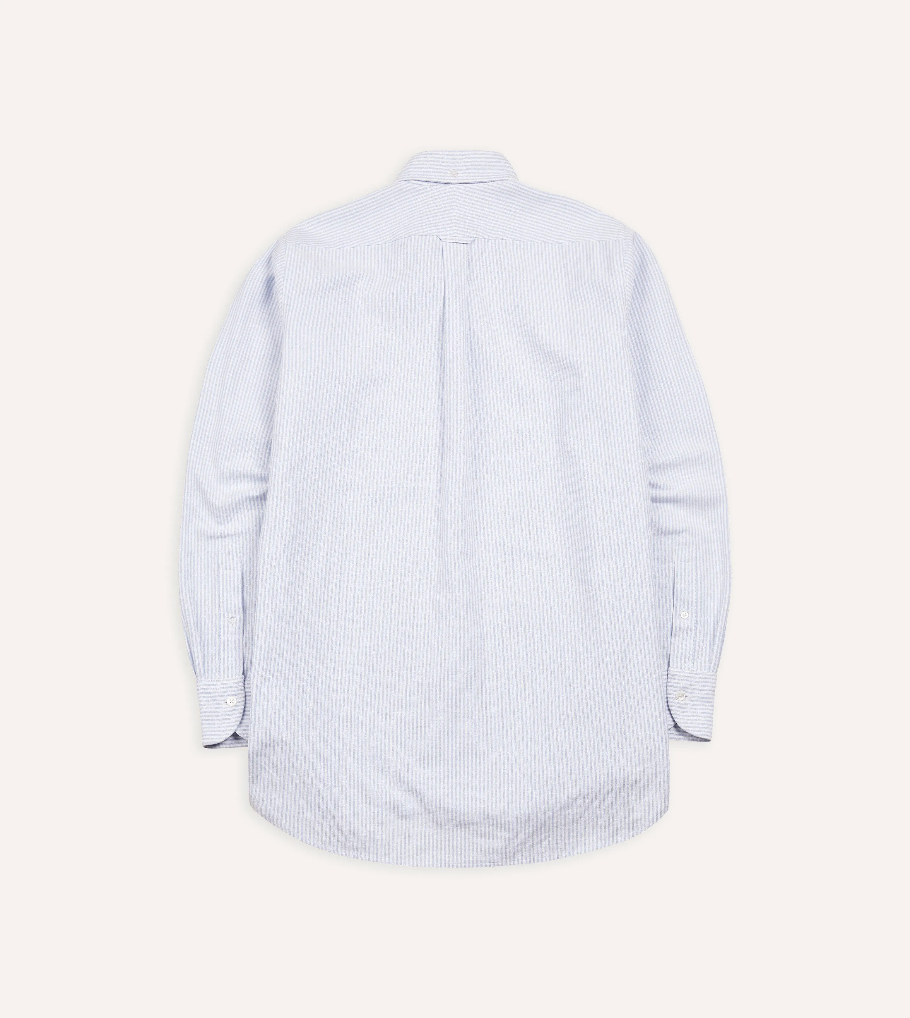 Anti Static Lining birthday party Light Blue Ticking Stripe Cotton Oxford Cloth Button-Down Shirt