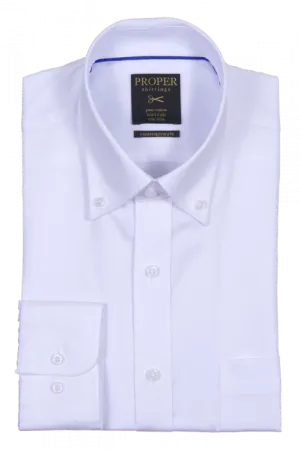 Regular Fit PROPER SHIRTINGS WHITE CONTEMPORARY FIT REGULAR CUFF N100CC0R-WHT