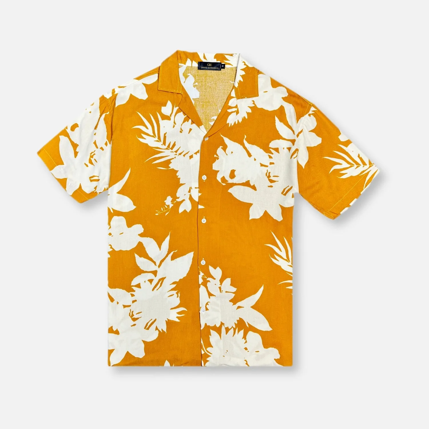 Dobby Tropical Resort Revere Collar Shirt Trendy Fashion