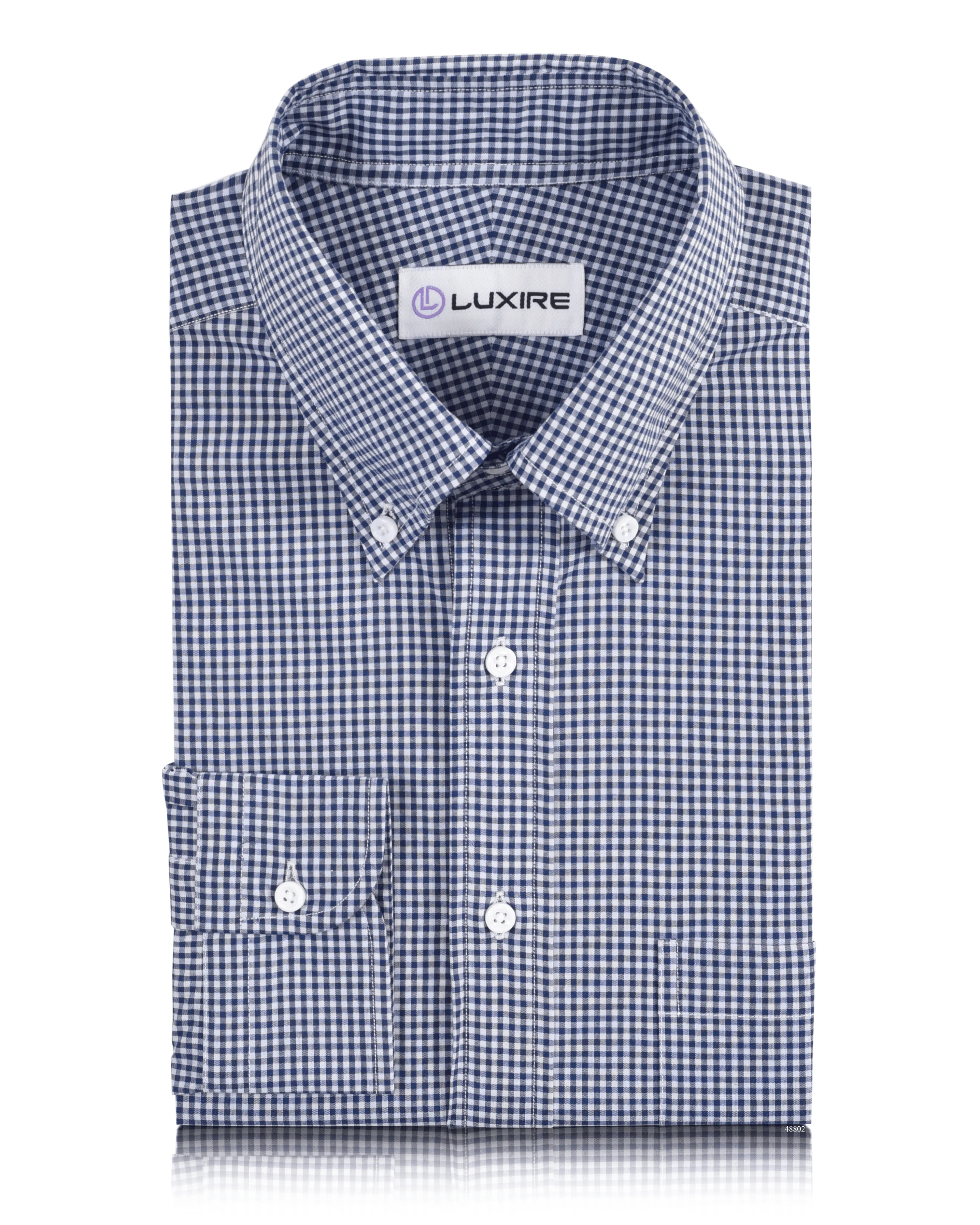 Oxford Blue Gingham Checks Shirt Opaque Core