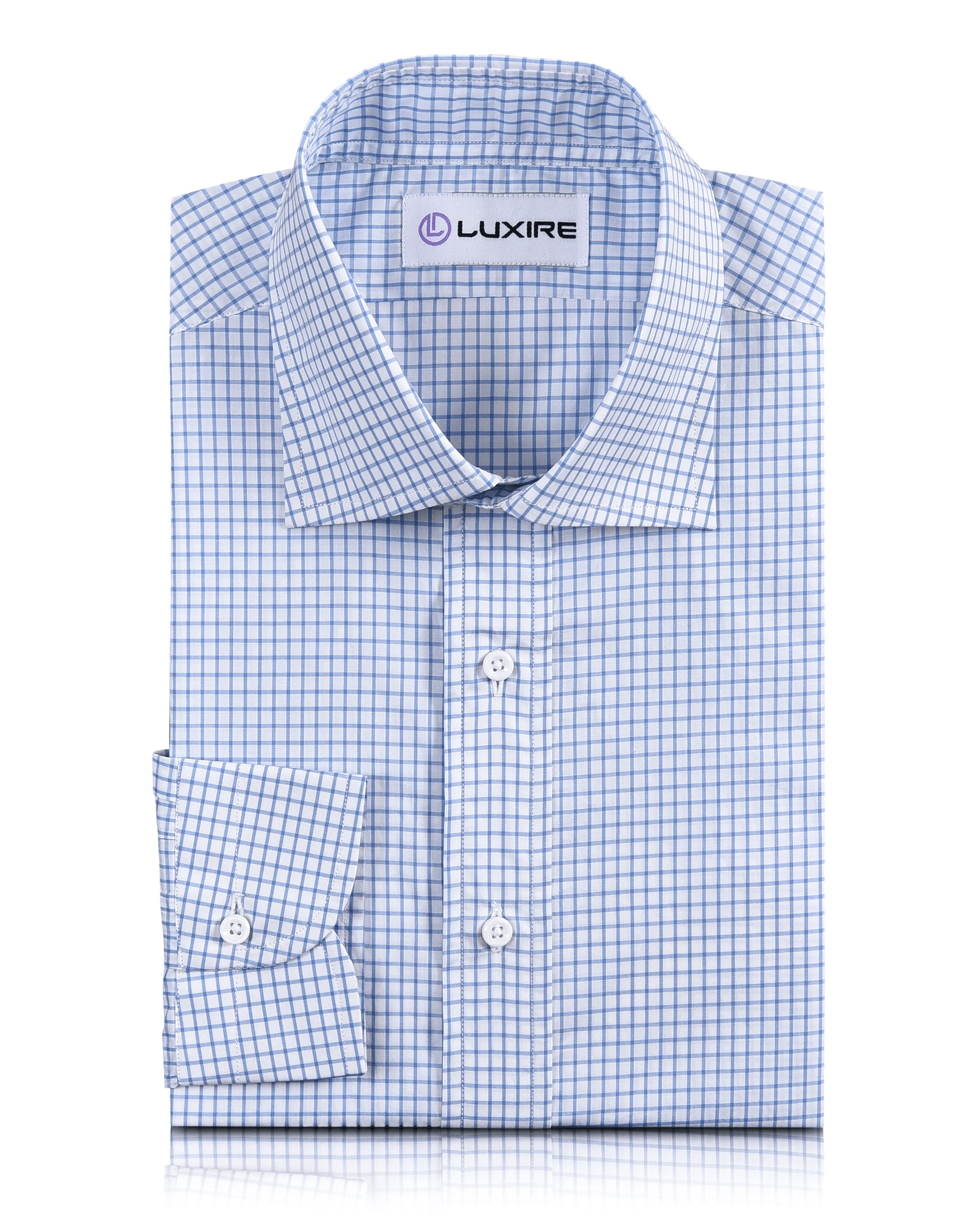 Brembana Sky blue Graph Checks Shirt VentilatedMesh MultiPurposePockets