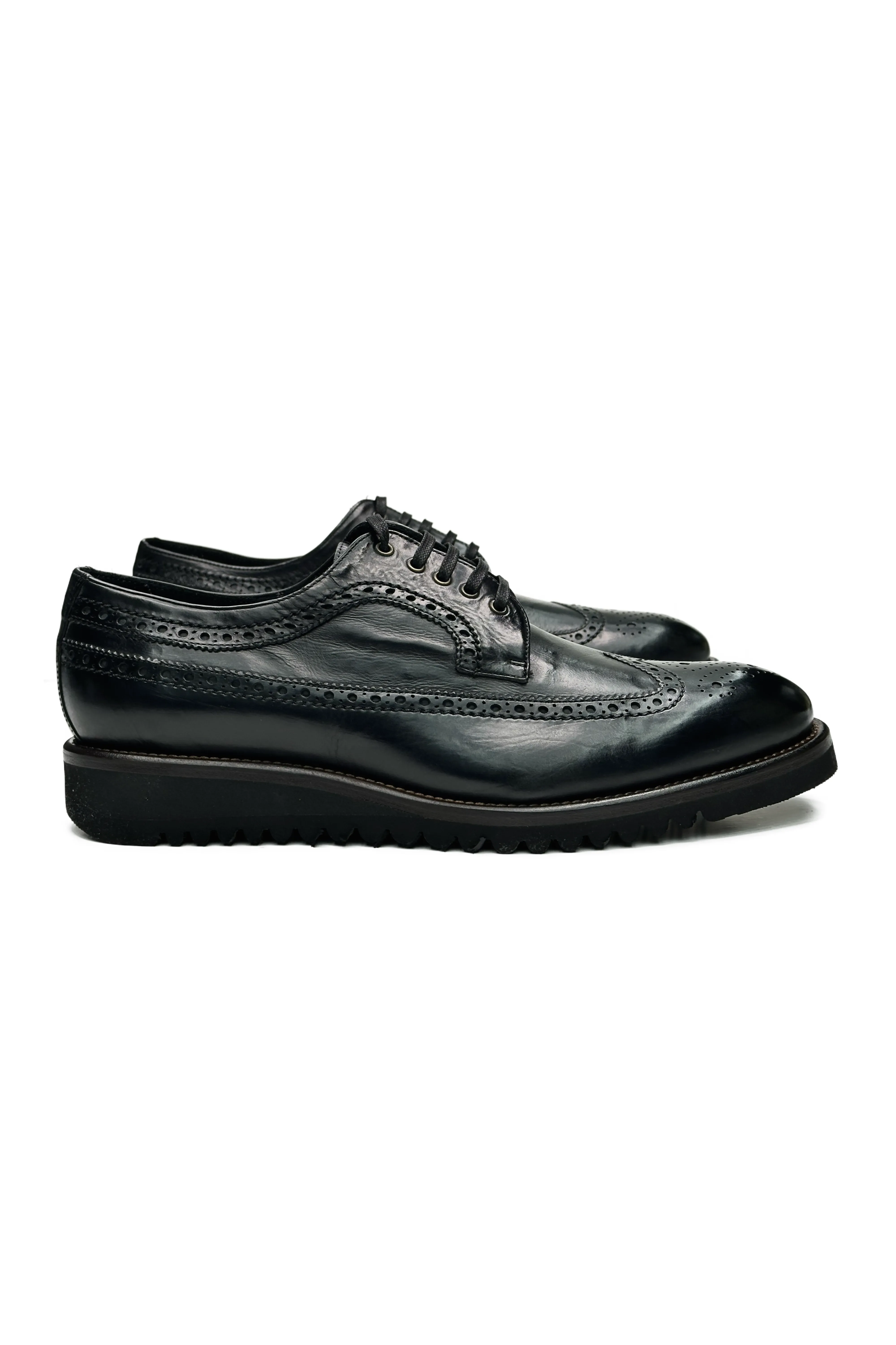 Q400 Agos Wingtip Blucher Street Formal Brogue Detailing