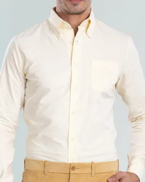 Picnic Outfit EZS Pale Yellow Oxford Shirt