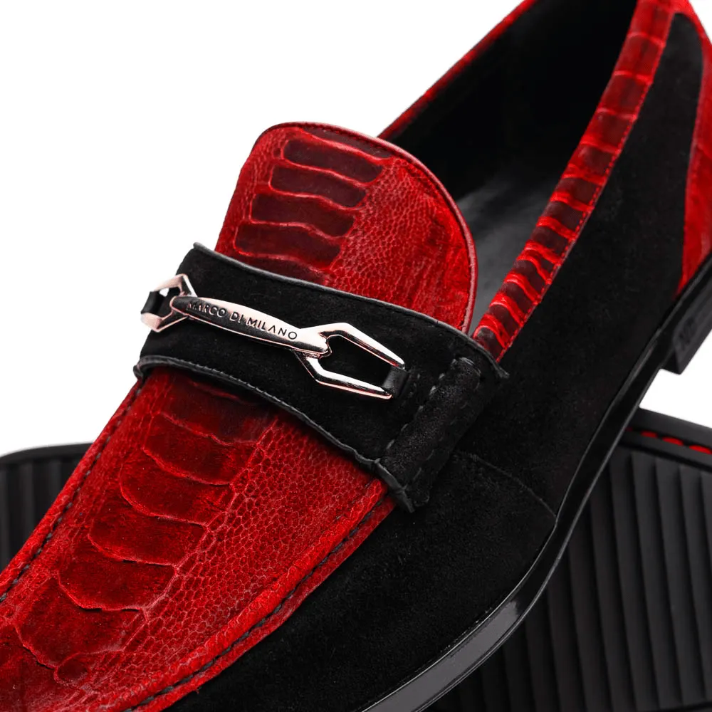 Versatile Design Hugo Ostrich Red / Black