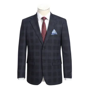 MultiAngleVentilation All Purpose Outerwear Alessandro Vitello by Renoir New Slim Fit Wool Navy Blazer 565-19