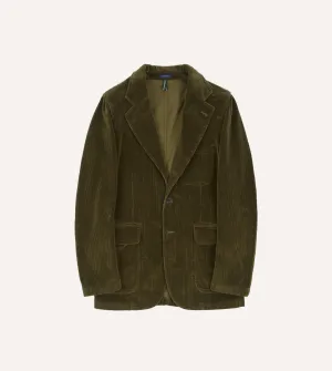 Olive Cotton Corduroy Games Blazer Mk. I Anti Pill Fabric Tech