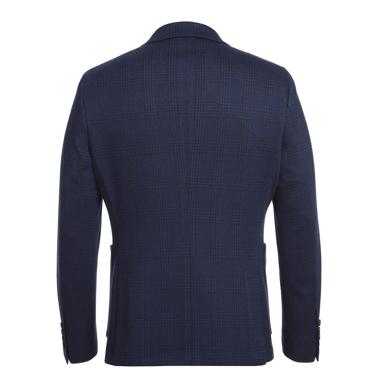 Low Bulk High Warmth Hypoallergenic Lining Pellagio Men's Half Canvas Blazer Royal Blue PF24-10