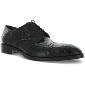 Light Padding Jo Ghost Black Gator Print Cap Toe Leather Louisiana Baby Shoe