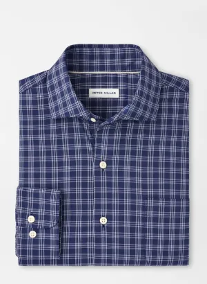 Elton Cotton Sport Shirt - Navy Zoom Proper