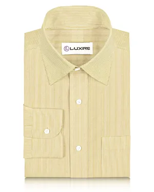 Strong Soul Craft Core Cotton Linen: Light Ecru Dress Stripes On White