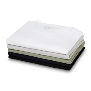 DAVID AUGUST PIMA COTTON CREW NECK T-SHIRTS | PACK OF 5 Rain Proof