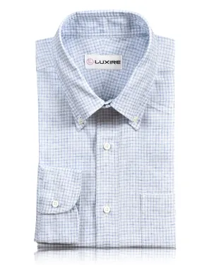 Clean Cut Blue & White Tattersall Checks Shirt