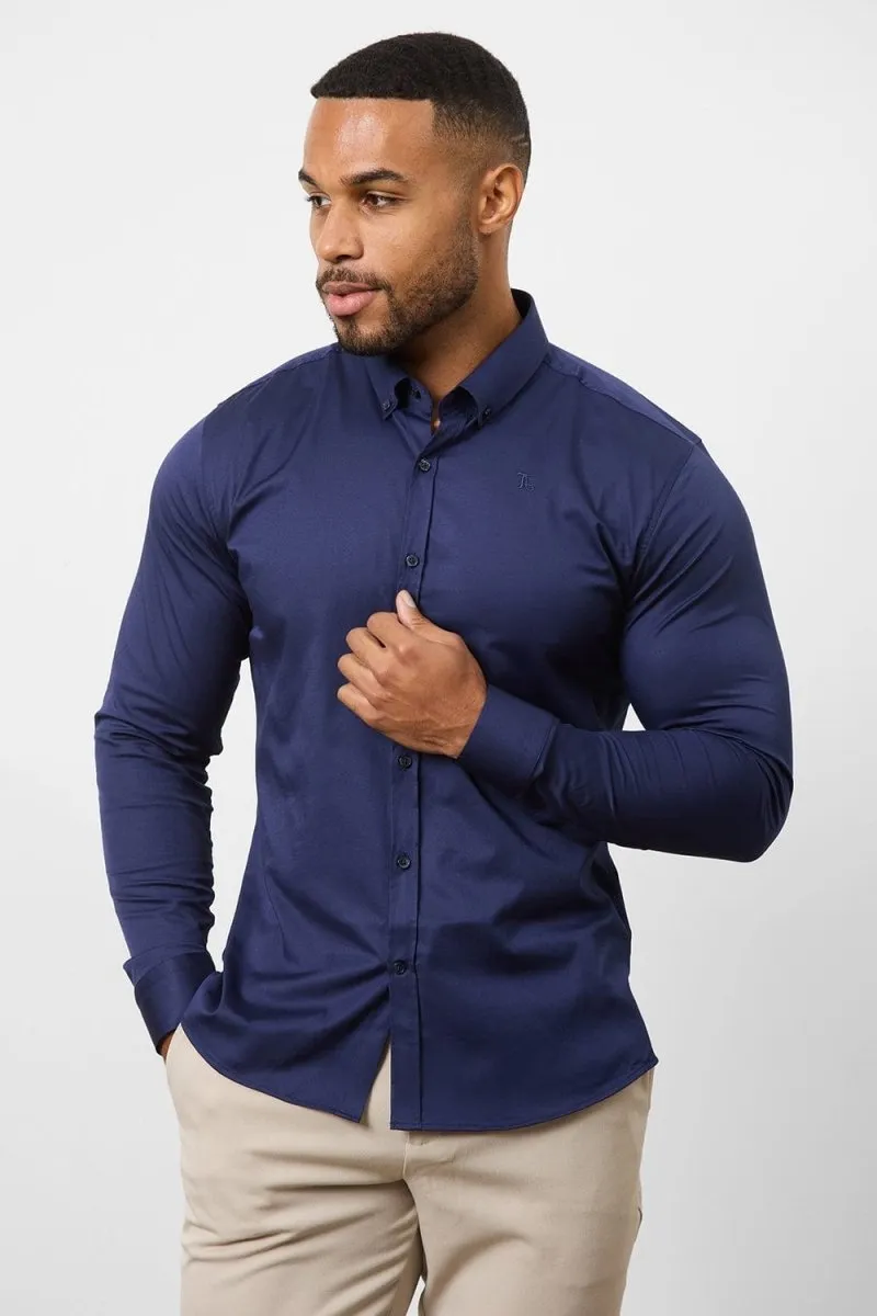 Unmatched comfort Festival Fashion Athletic Fit Signature Shirt 2.0 in French Navy