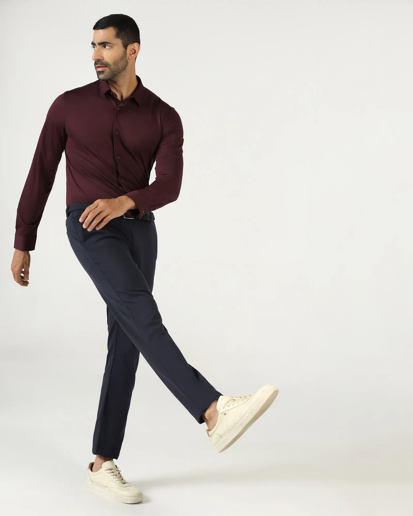 Practical Comfort Dark Navy Techpro Solid Khakis - Ziea