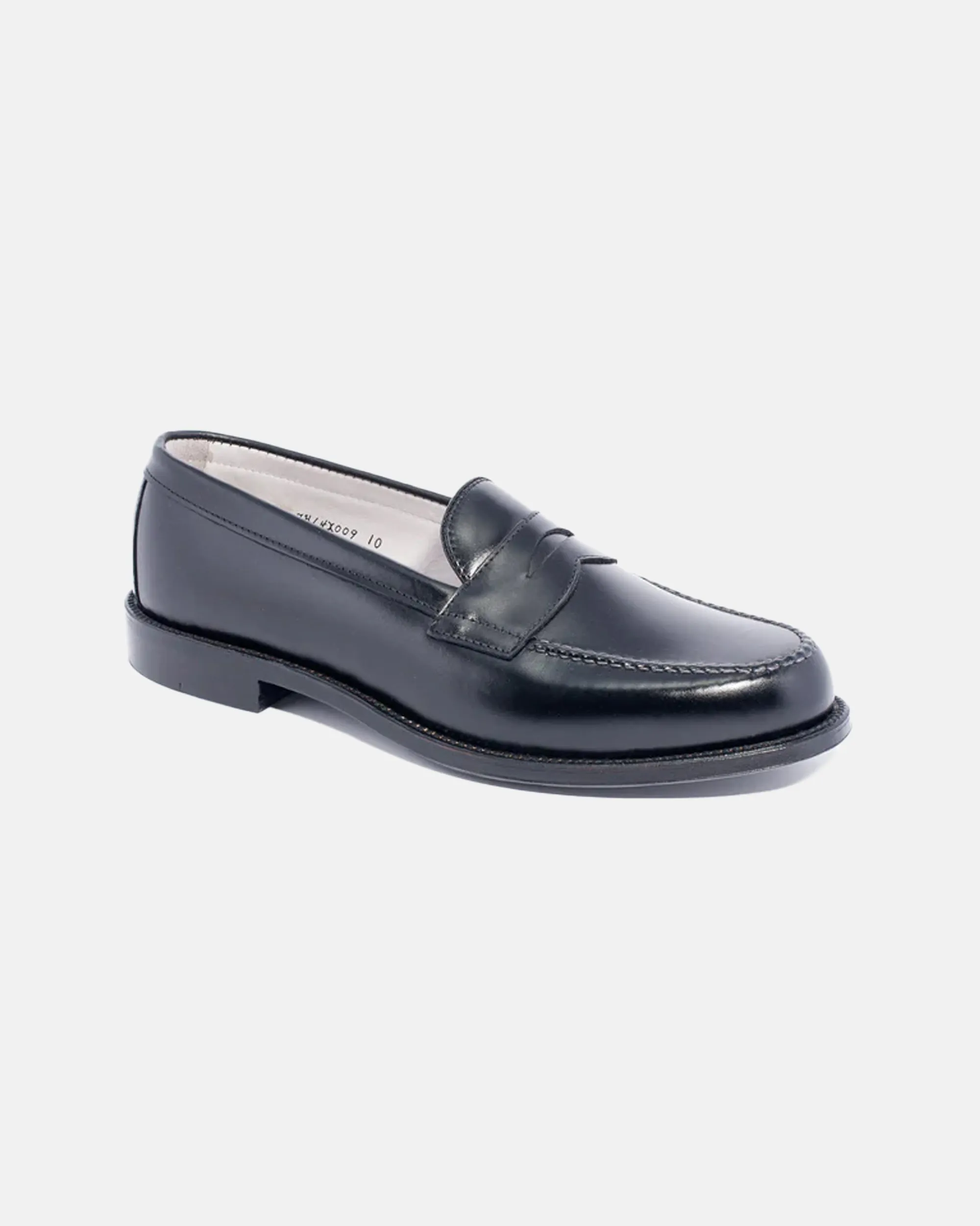 Made-in-America Black Calfskin Leisure Handsewn Loafer Breathable Indoor Fitness