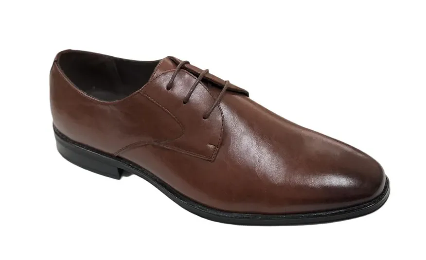 DRESDEN BROWN LACE UP DRESS SHOES hand made Soft Padding