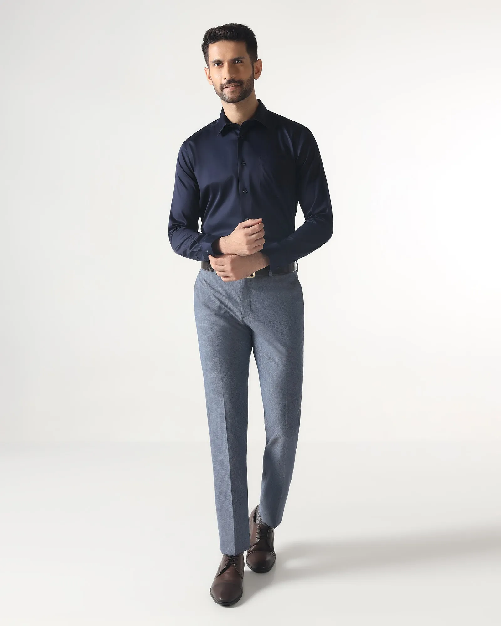 Dark Navy Non Iron Solid Shirt - Sailor Odor control Team Building