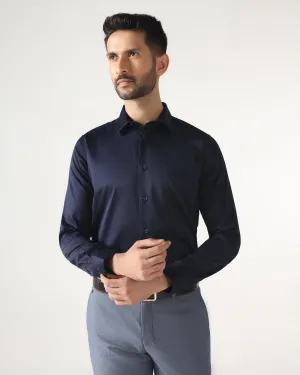 Dark Navy Non Iron Solid Shirt - Sailor Workwear Ready
