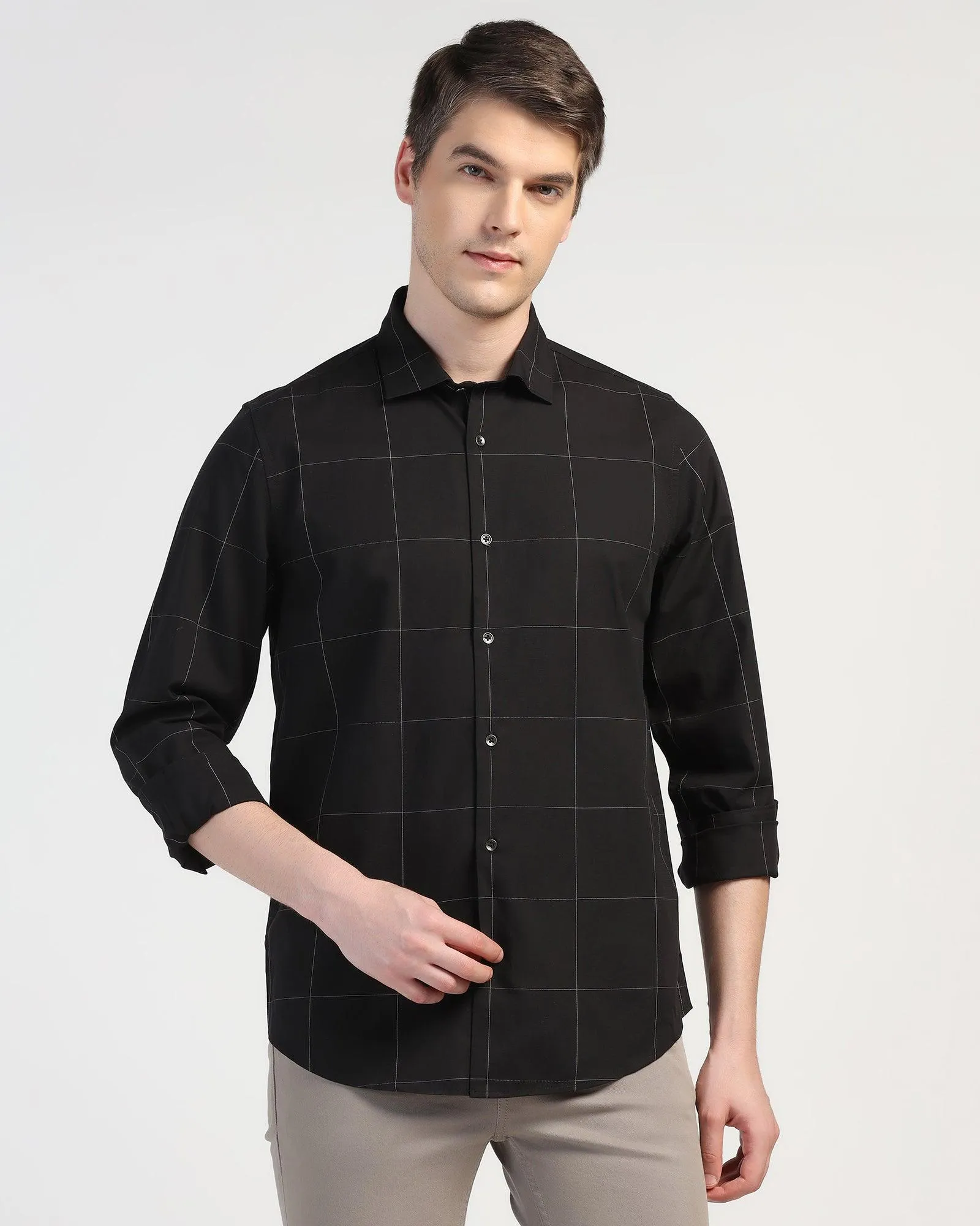 Casual Black Check Shirt - Meester Seasonal Collection