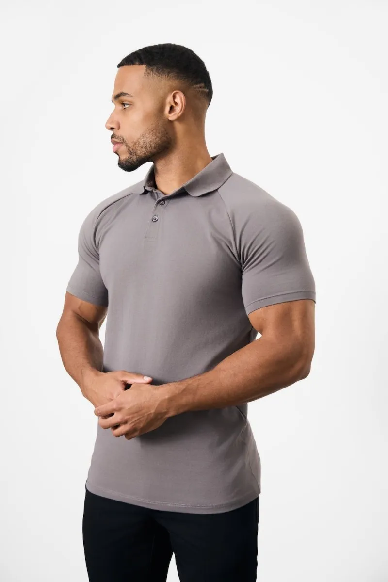 Athletic Fit Polo Shirt in Charcoal Functional Fit