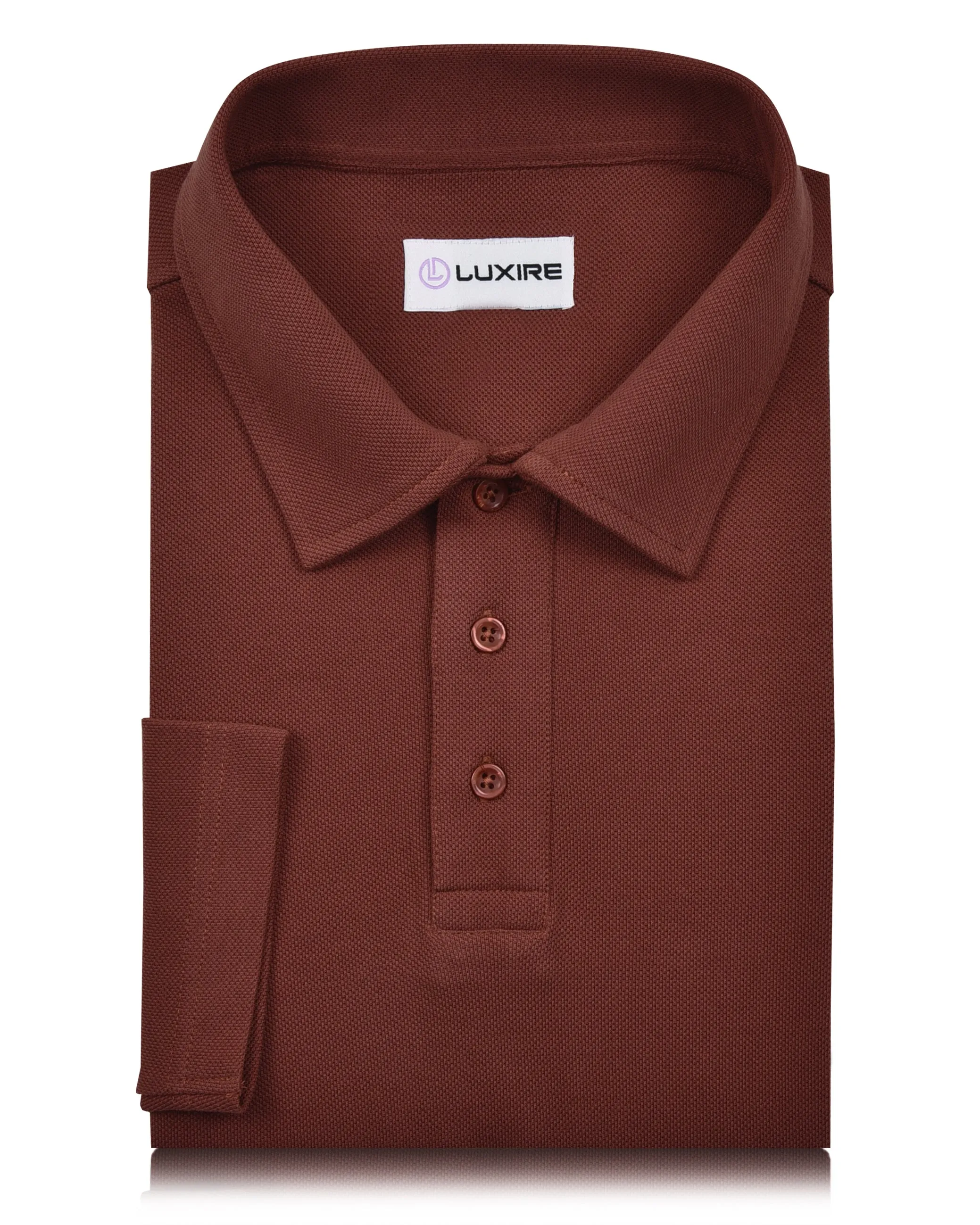 Sporty Style EZS Aria Rust Long Sleeve Polo