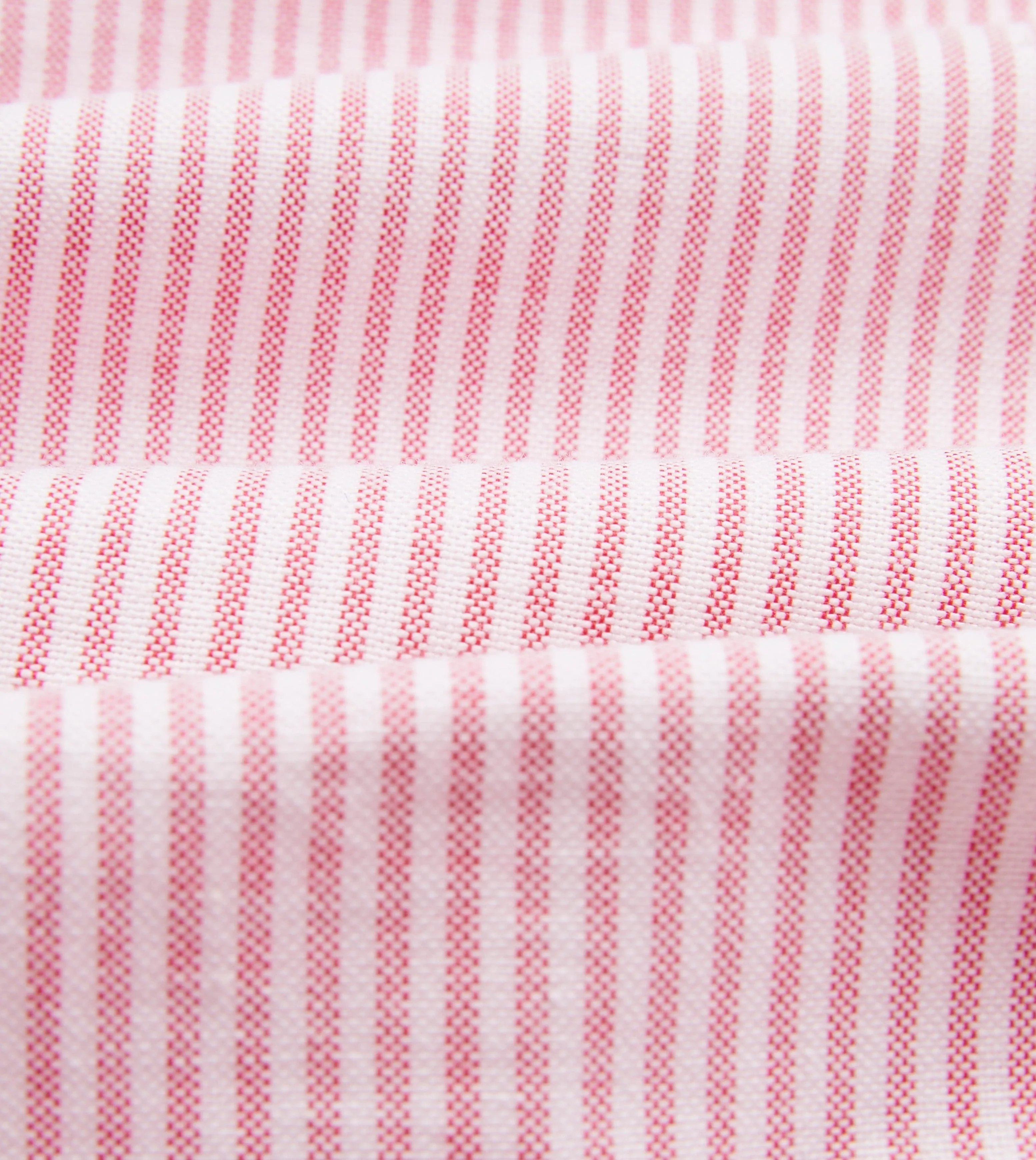 Pink Ticking Stripe Cotton Oxford Cloth Button-Down Shirt decorative element