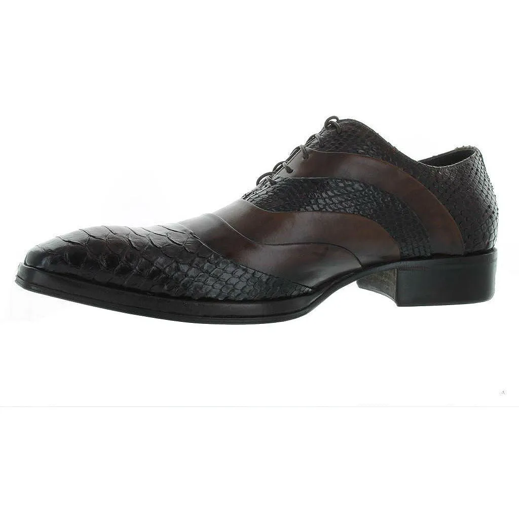 Jo Ghost Brown Python Captoe Leather Uomo Diver Plush Walk