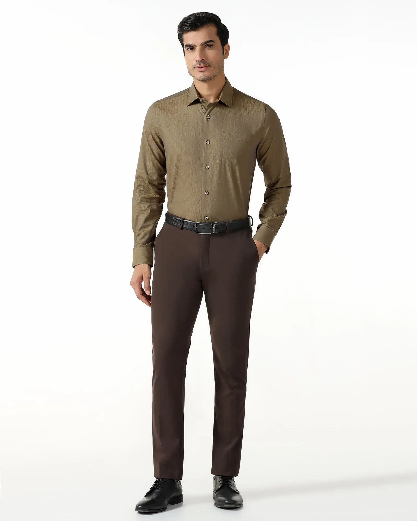 Yellow Textured Shirt - Zander Bamboo Fiber Blend Gender Neutral