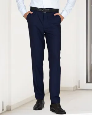 VBC - 4 Ply Tropical Wool: Navy Pant Flexible Knee Articulation