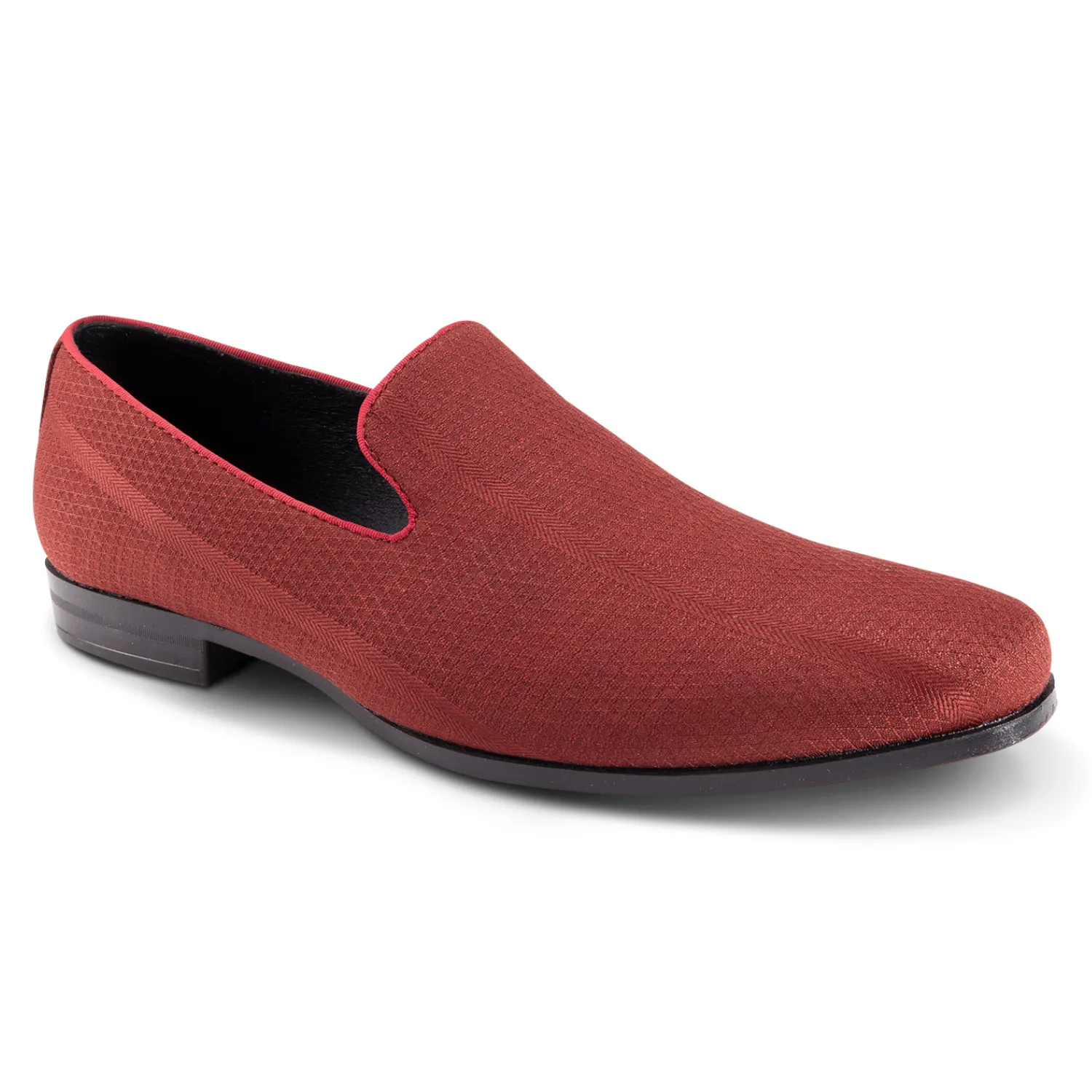 Striated Collection: Montique Brick Red Loafer Fashion Shoes S2375 Daily Safe