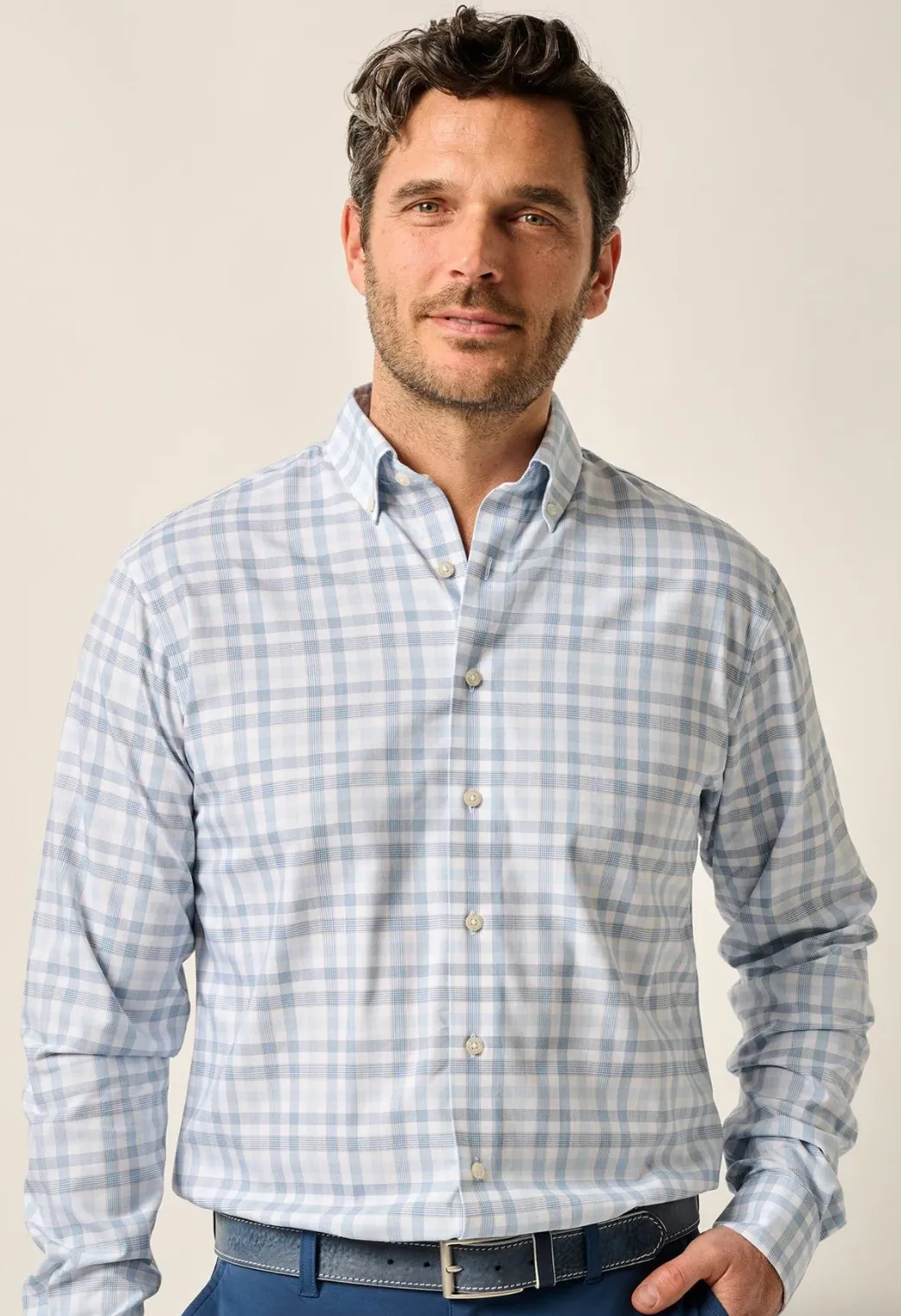 Madden Performance Button Down Shirt Evening Elegance Nautical Look