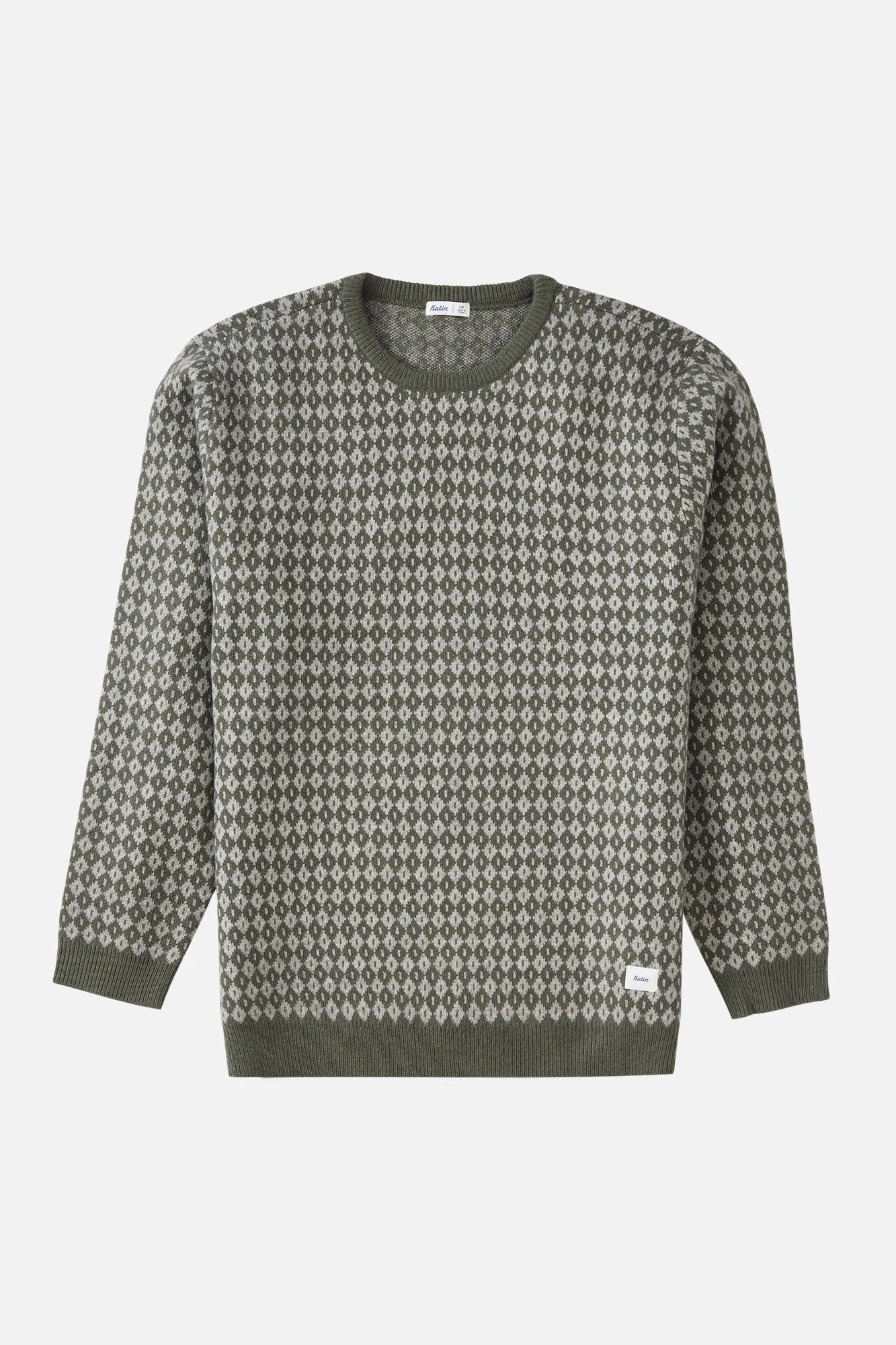 Global Edge Summer Air Check Sweater - Gray Green