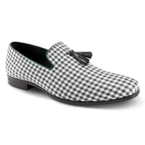 Blotchy Collection: Montique Hunter Checkered Tassel Loafer Fashion Shoes S2367 Harbor Walks Firm Safe