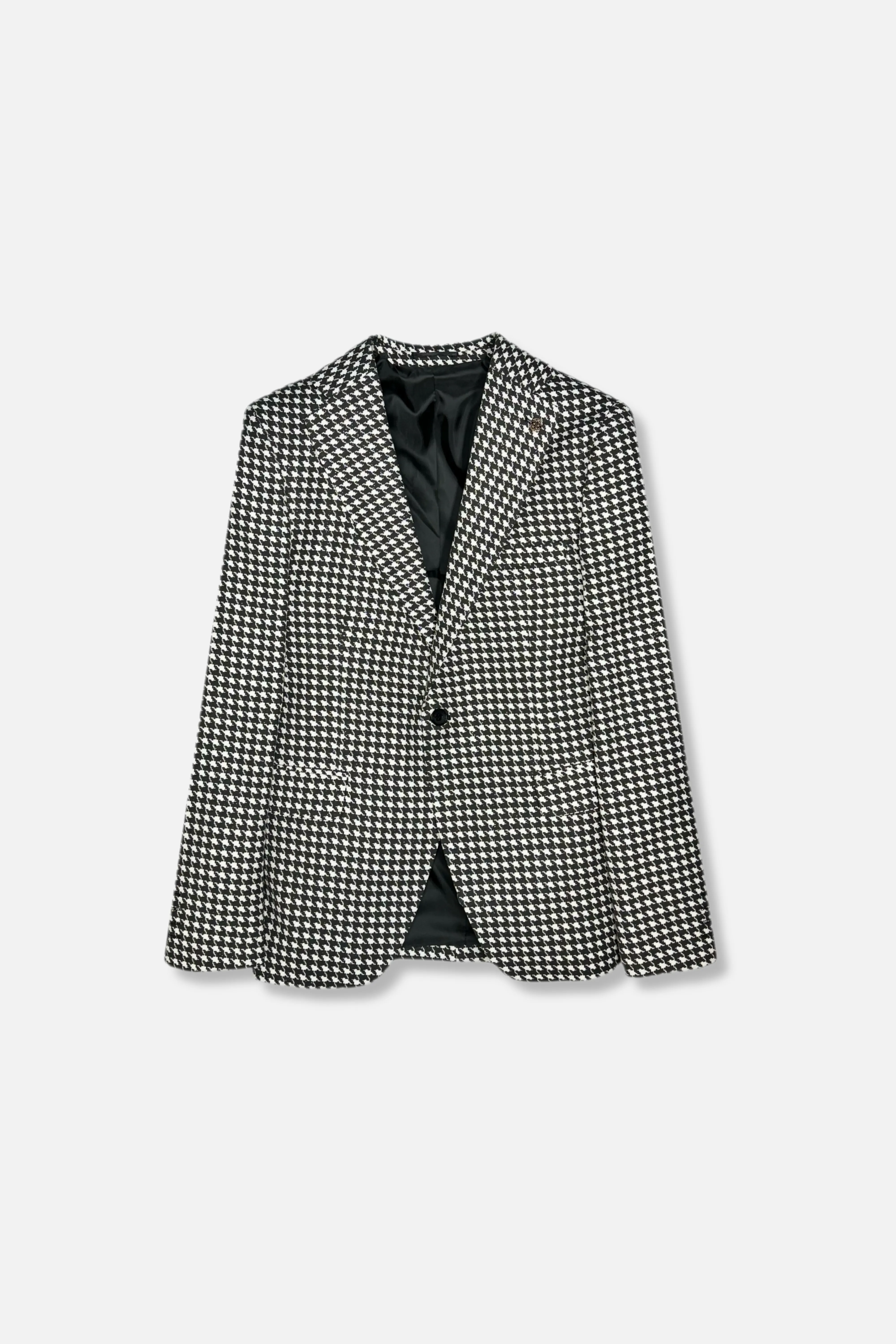 Hidden Ventilation Zones Degrand Houndstooth Slim Fit Blazer