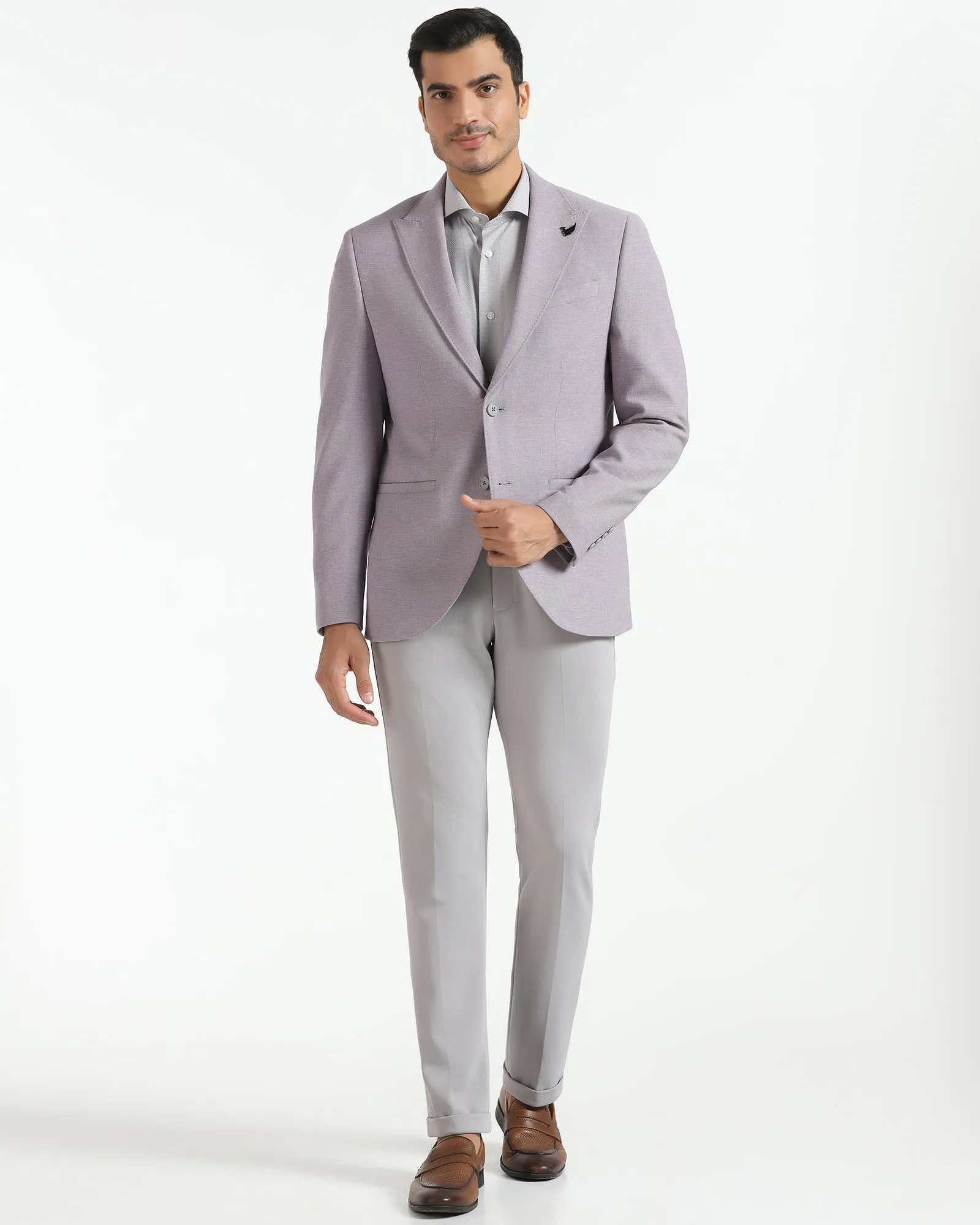 Formal Grey Textured Blazer - Aramis Multi Pocket Utility Winter Layers