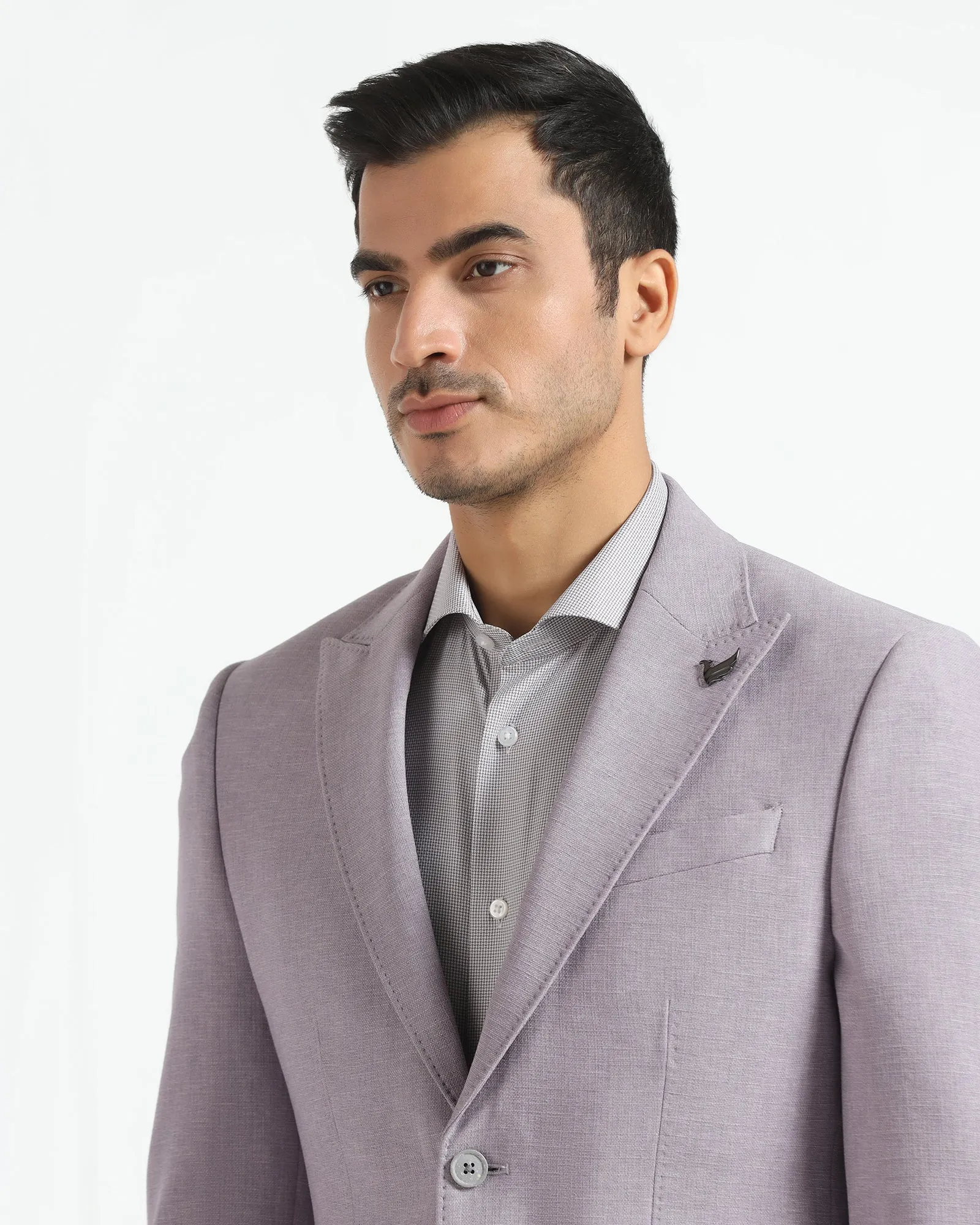 Formal Grey Textured Blazer - Aramis Airy Cloth