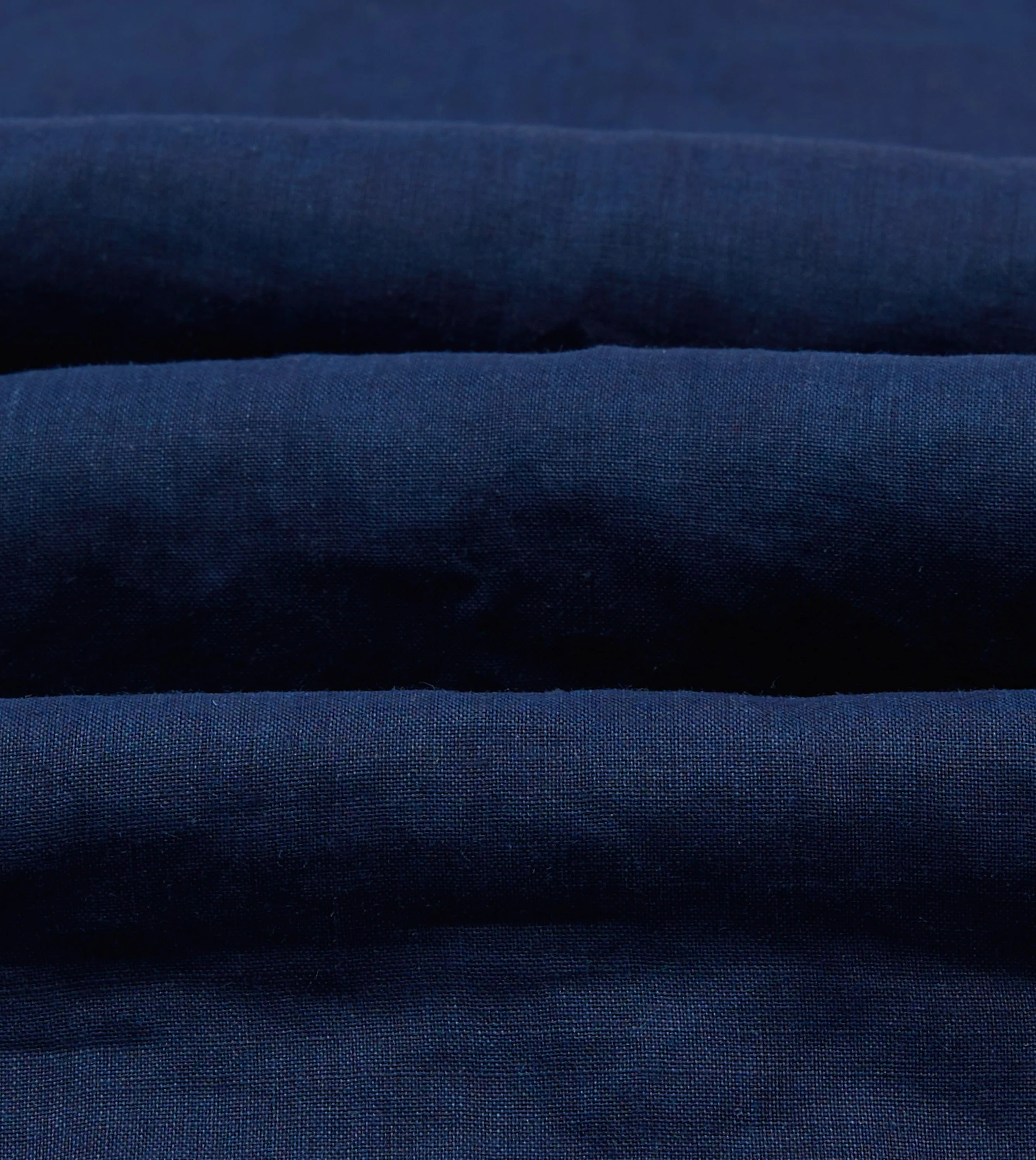 Indigo Ramie Camp Collar Short Sleeve Shirt Premium Feel Subtle design