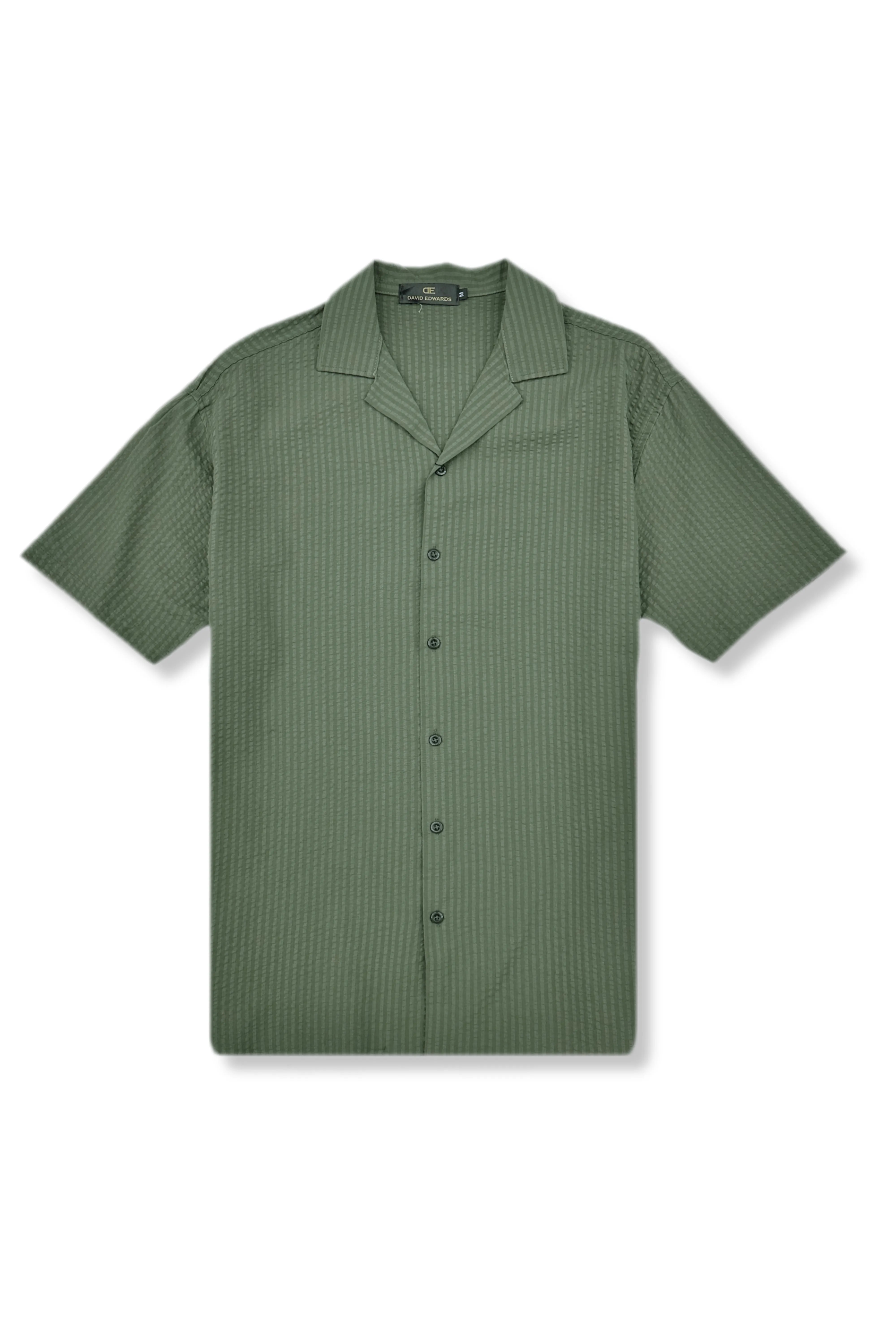 Darnold Seersucker Revere Collar Shirt HypoallergenicTextile Seamless transition