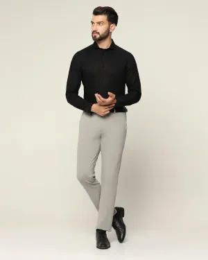 Slim Comfort B-95 Formal Grey Textured Trouser - Easter Classic Fit
