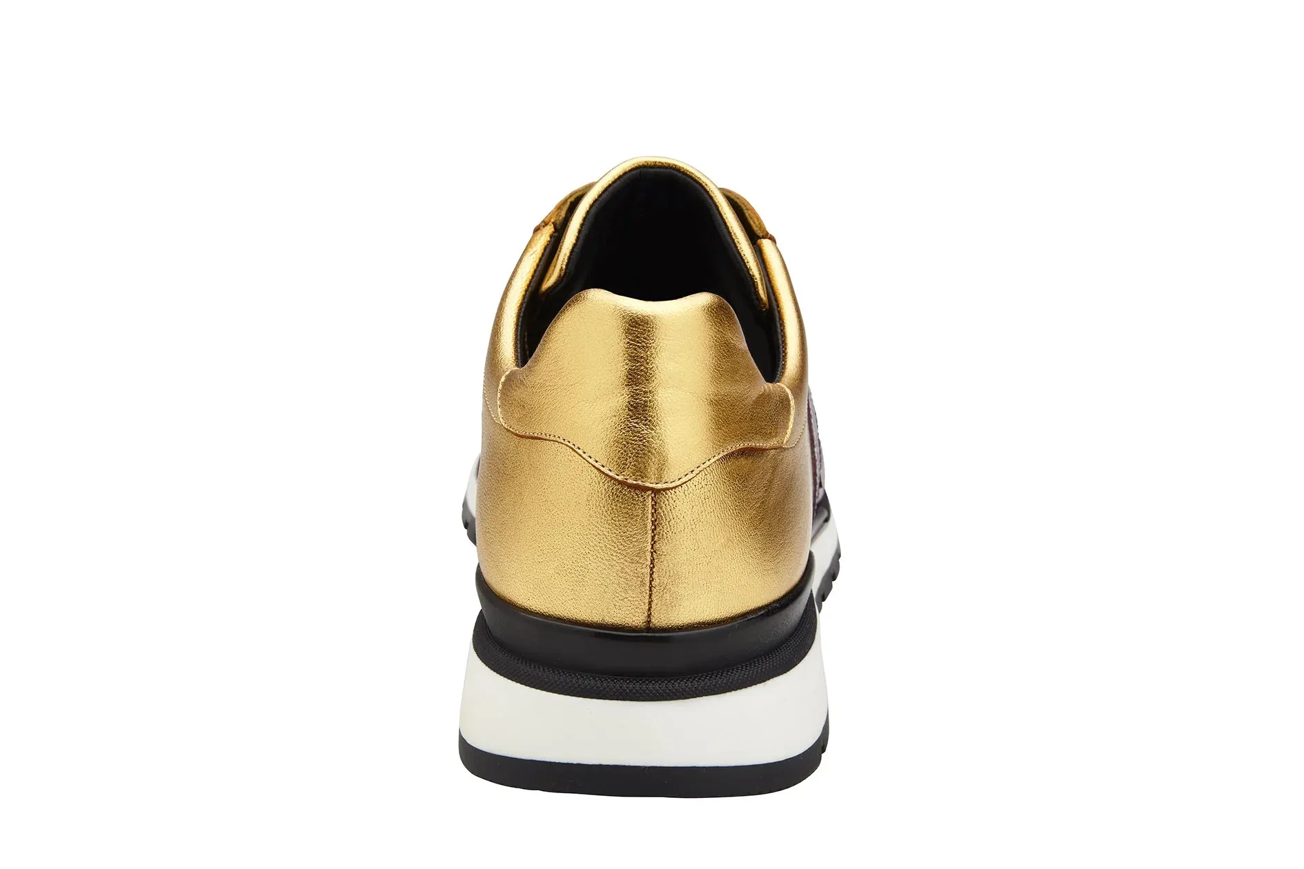 On The Move Belvedere Blake Purple & Gold Ostrich & Italian Calf Leather Sneaker