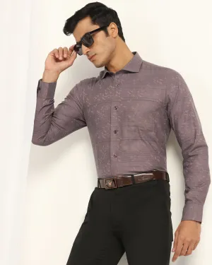 Formal Plum Jacquard Shirt - Switch Holiday Gift Date night