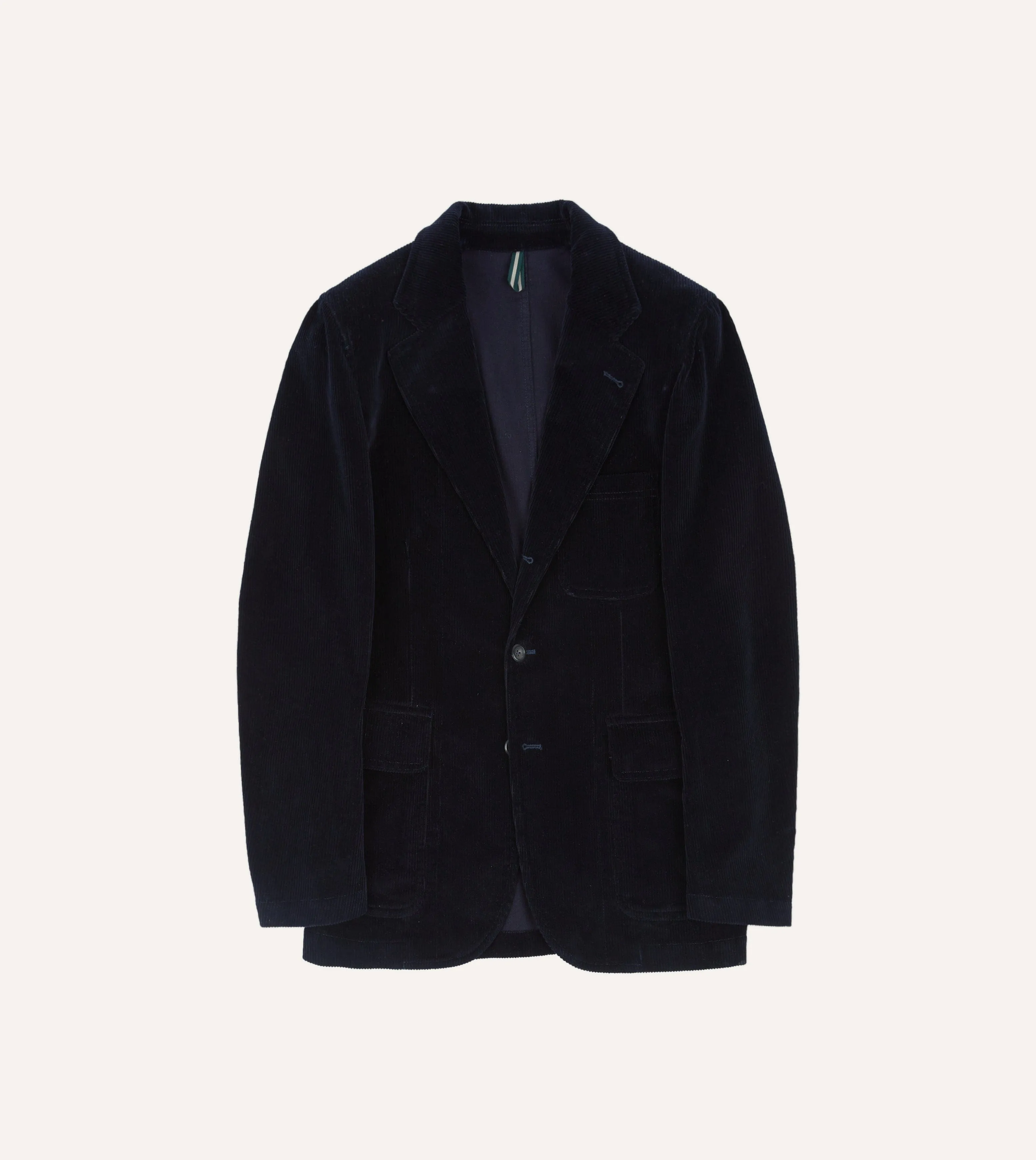 Navy Cotton Corduroy Games Blazer Mk. I Snag Free Zipper Technology