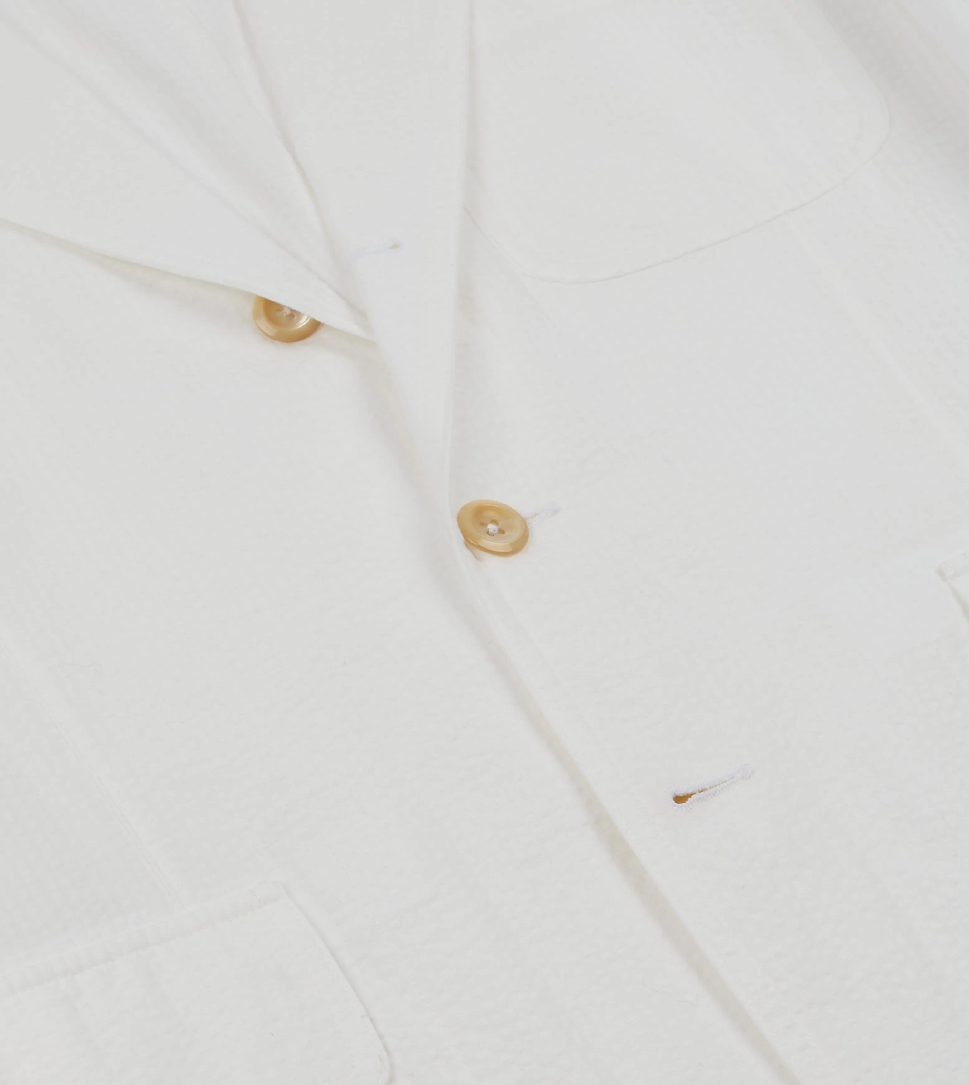 Long Length Michael McGregor for Drake??s White Seersucker Games Blazer Mk. I