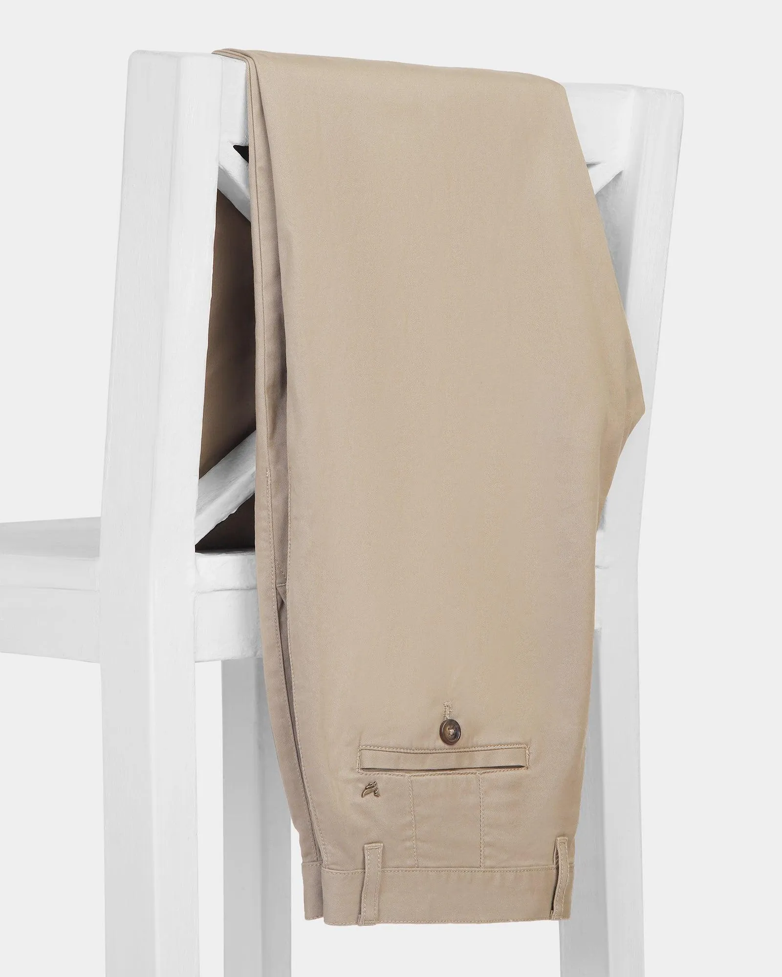 Slim Comfort B-95 Casual Khaki Solid Khakis - Lab Flexible Gusset