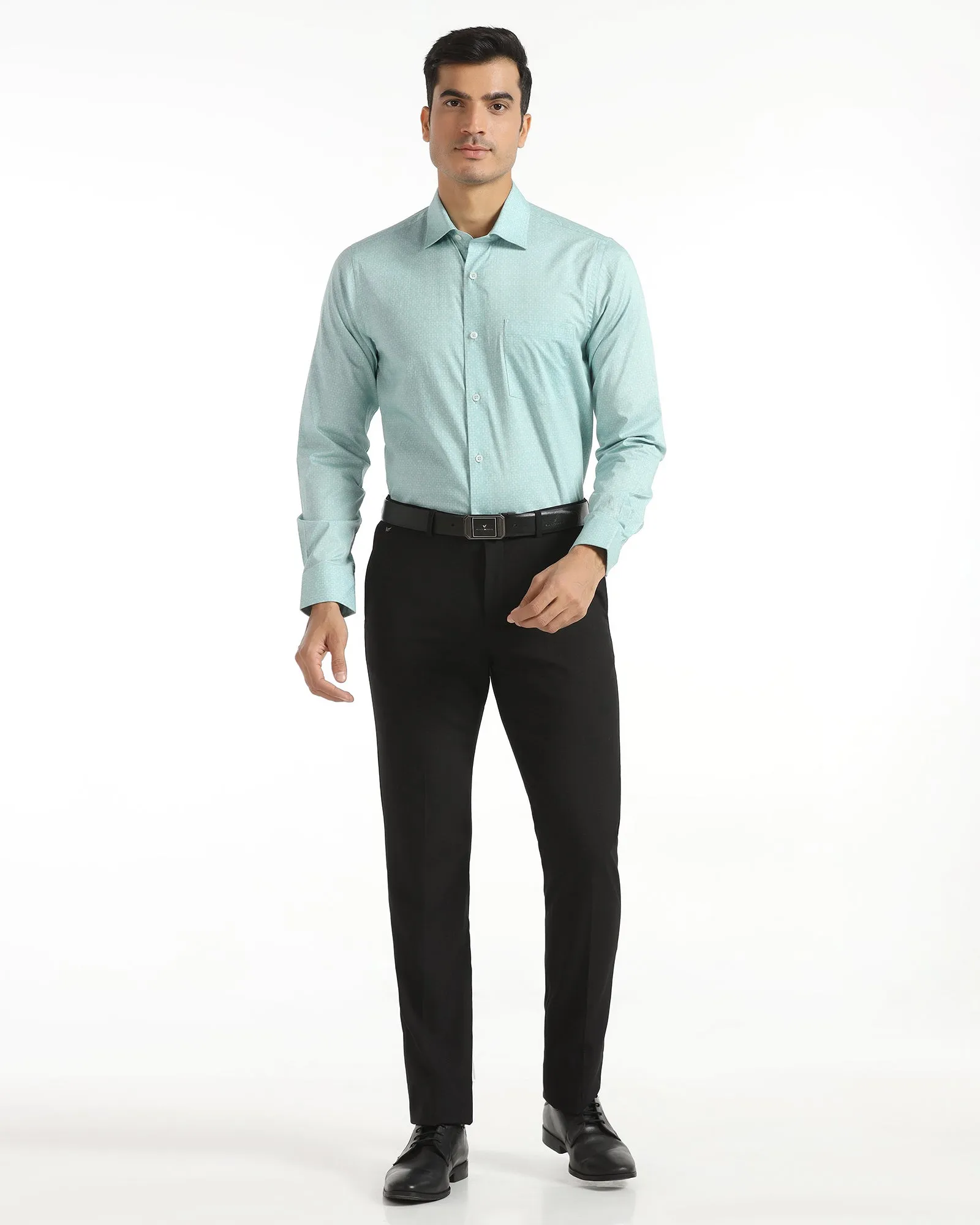 Slim Comfort B-95 Formal Black Textured Trouser - Campbell Casual Active