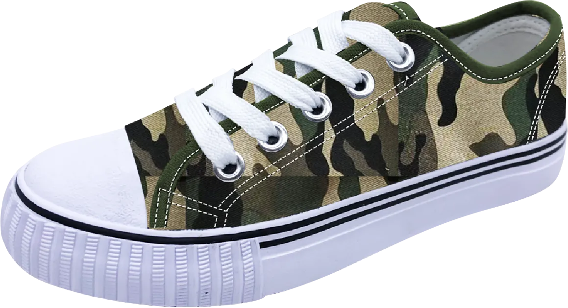 Camouflage Lace Up Classic Canvas Men's Shoes SP643 Healthy Walk Jump Hike