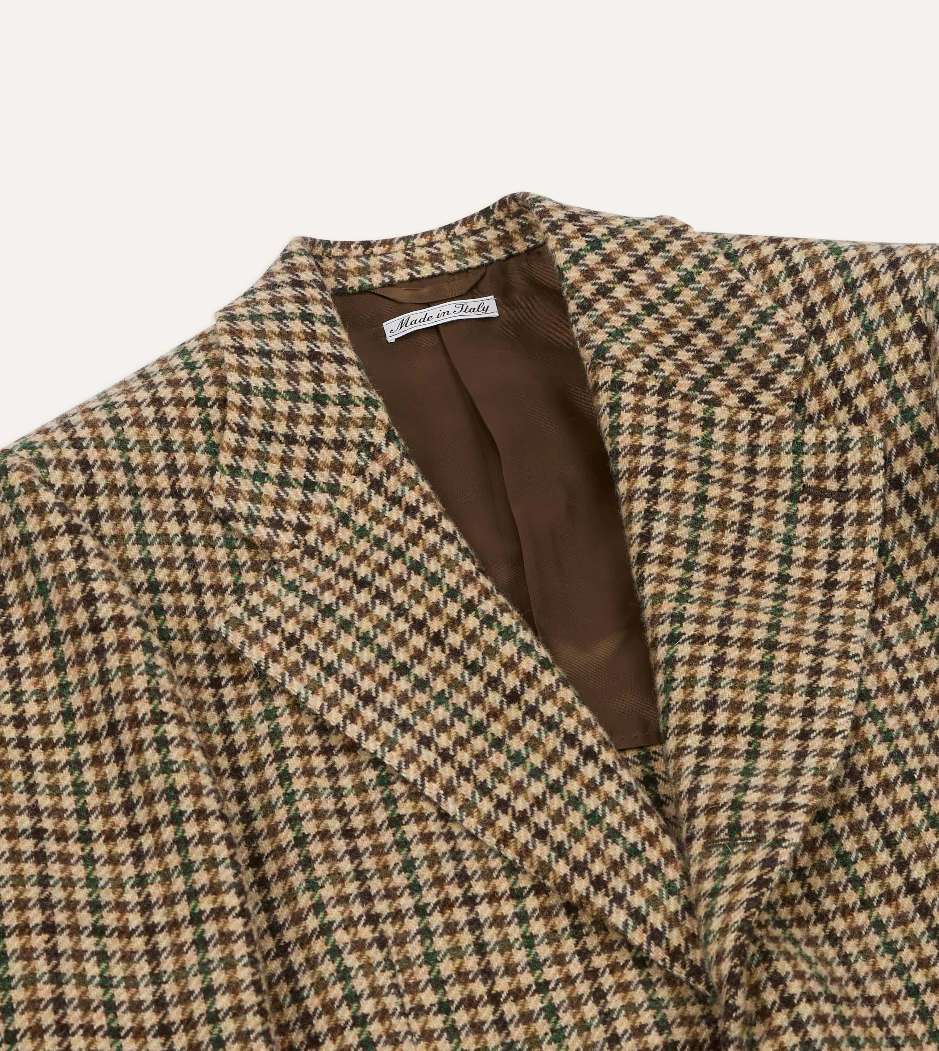 Hollow Fiber Fill Brown Gun Club Check Tweed Blazer